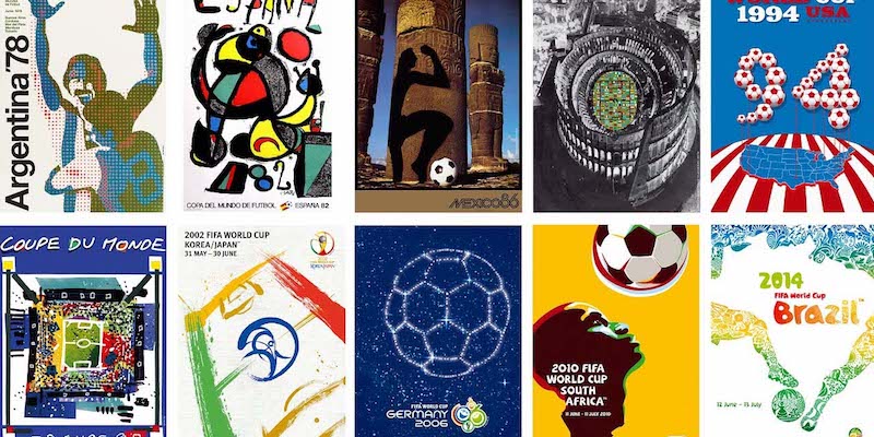 I poster dei Mondiali di calcio dal 1978 al 2014 (FIFA)
