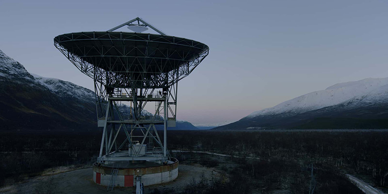 Il radiotelescopio EISCAT nei pressi di Tromsø, Norvegia (METI - Sónar Calling) 