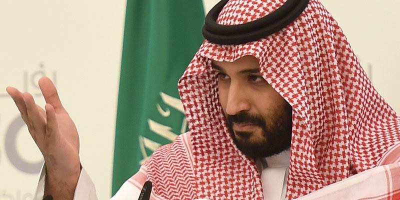 Mohammed bin Salman durante una conferenza stampa a Riyadh, 25 aprile 2016
(FAYEZ NURELDINE/AFP/Getty Images)