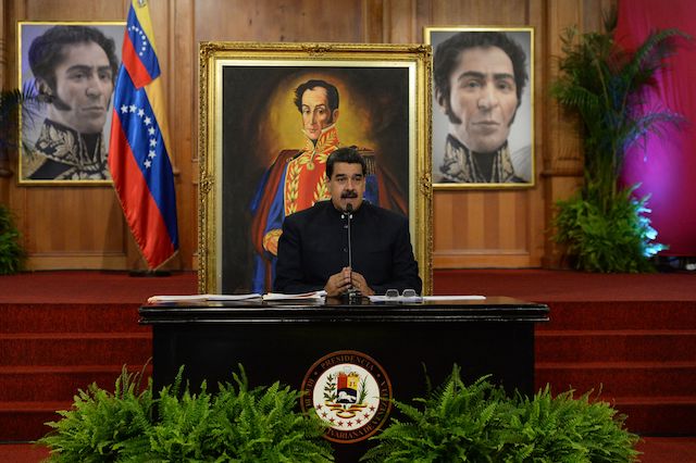 Maduro, il 17 ottobre (FEDERICO PARRA/AFP/Getty Images)