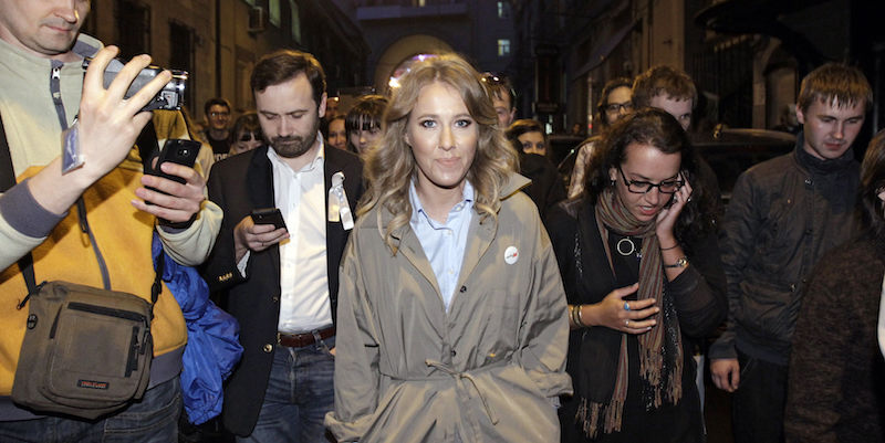 Ksenia Sobchak nel 2012
(AP Photo/Sergey Ponomarev, file)