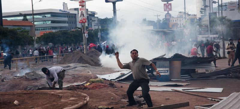 Una protesta a Tegucigalpa. (AP Photo/Rodrigo Abd)