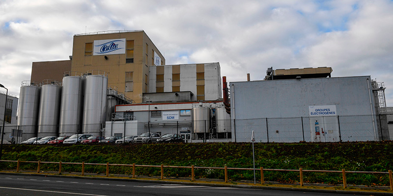 Lo stabilimento di Lactalis a Craon, nella Francia nord-occidentale (DAMIEN MEYER/AFP/Getty Images)
