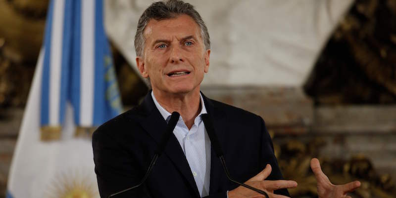 Il presidente argentino Mauricio Macri a Buenos Aires, il 19 dicembre 2017 (LAUREANO SALDIVIA/AFP/Getty Images)