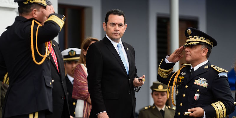 Il presidente guatemalteco Jimmy Morales (JOHAN ORDONEZ/AFP/Getty Images)