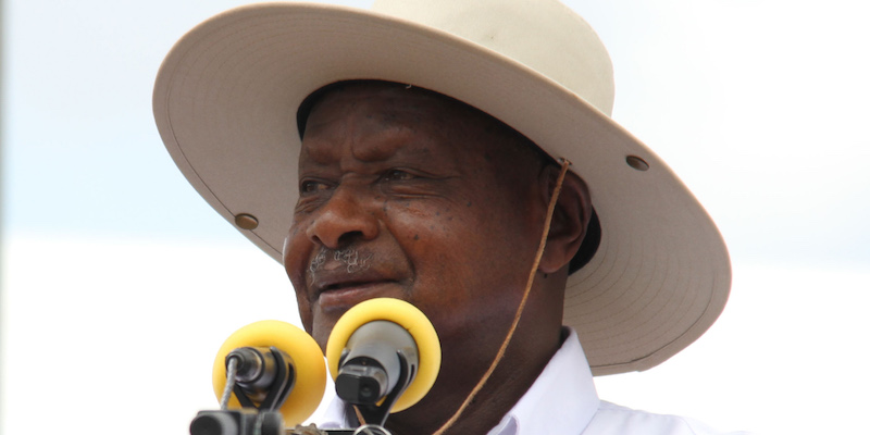 Il presidente ugandese Yoweri Museveni (GAEL GRILHOT/AFP/Getty Images)