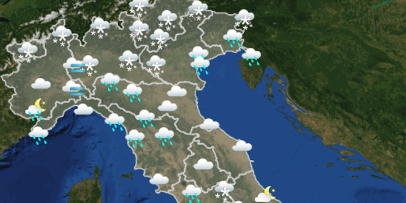 Previsioni meteo per oggi