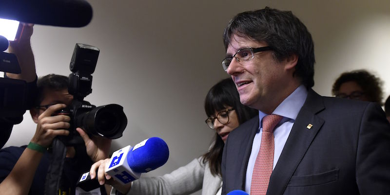 Carles Puigdemont a Bruxelles (JOHN THYS/AFP/Getty Images)