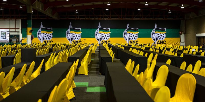 Il NASREC Expo Centre di Johannesburg, dove si riuniranno i delegati del Congresso Nazionale Africano (ANC), il 14 dicembre 2017 (WIKUS DE WET/AFP/Getty Images)