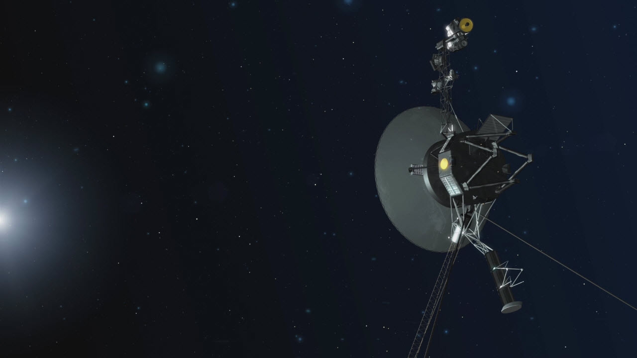 La Voyager 1 in una rappresentazione grafica (NASA)