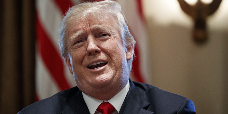 Donald Trump alla Casa Bianca, 10 gennaio 2018
(AP Photo/Evan Vucci)