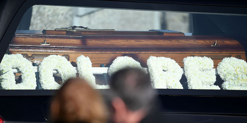 Il funerale di Dolores O’Riordan a Limerick, Irlanda, 23 gennaio 2018
(Jeff J Mitchell/Getty Images)