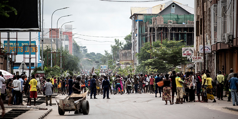 Proteste antigovernative a Kinshasa, 21 gennaio 2018 
(JOHN WESSELS/AFP/Getty Images)