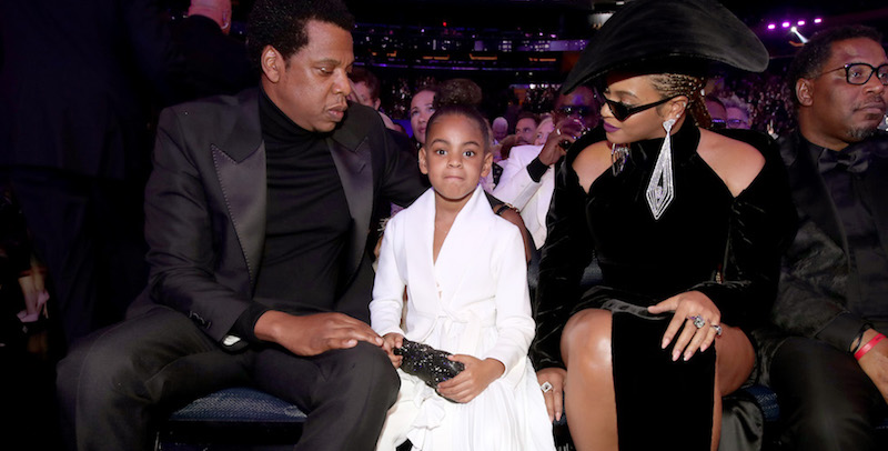 Jay-Z, Blue Ivy e Beyoncé ai Grammy, New York, 28 gennaio 2018
(Christopher Polk/Getty Images for NARAS)
