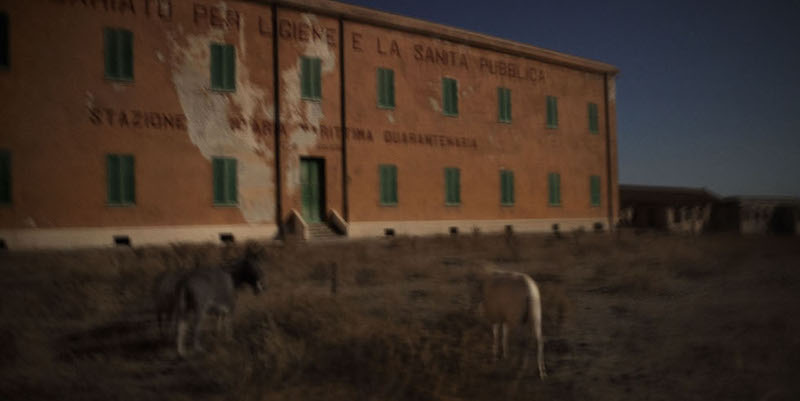 Il palazzo della quarantena di notte
(Asinara, di Marco Delogu)