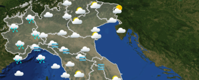 Il nord Italia nella mattina del 7 gennaio 2018
(Servizio meteorologico dell'Aeronautica militare)