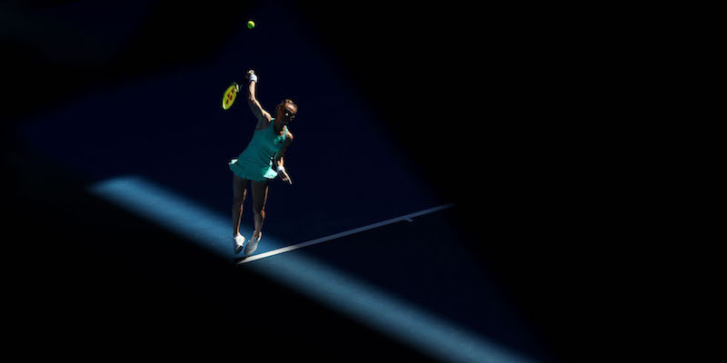 La tennista slovacca Magdalena Rybarikova durante la partita contro l'ucraina Kateryna Bondarenko per gli Australian Open di Melbourne, il 19 gennaio
(Clive Brunskill/Getty Images)
