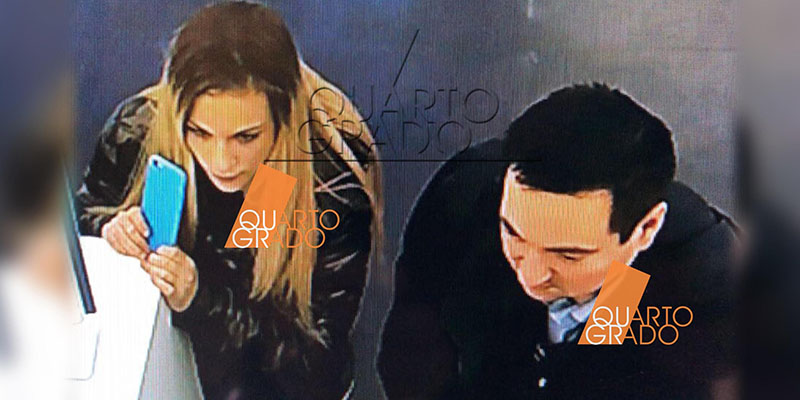 L'ultima foto di Jessica Faoro prima di essere uccisa, scattata da una telecamera di sorveglianza mentre era insieme ad Alessandro Garlaschi. (ANSA/UFFICIO STAMPA MEDIASET/'QUARTO GRADO)