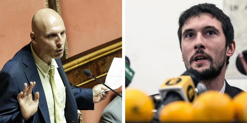 Da sinistra: Carlo Martelli (ANSA/GIUSEPPE LAMI), Andrea Cecconi (ANSA/ANGELO CARCONI)

