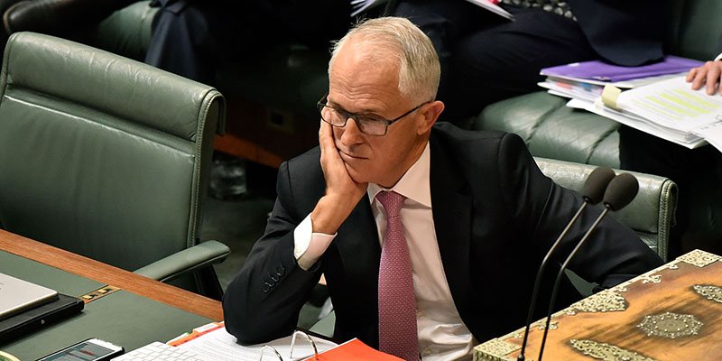 Il primo ministro australiano Malcolm Turnbull in aula a Canberra, 14 febbraio 2018
(Michael Masters/Getty Images)