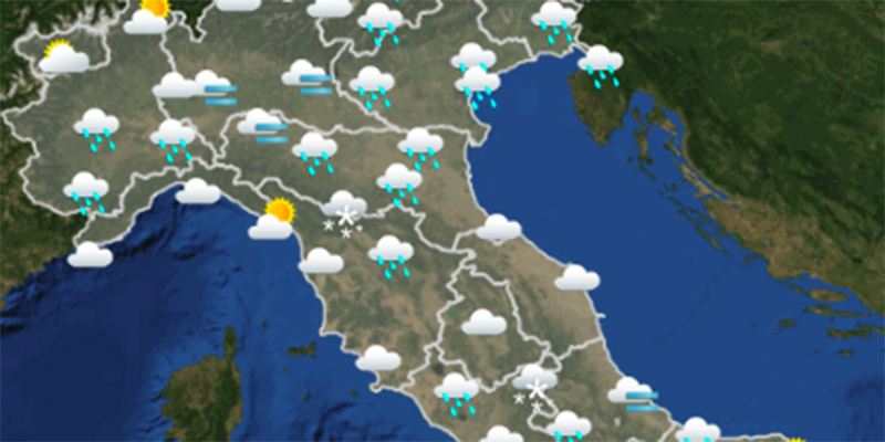 Le previsioni meteo per domani, mercoledì 7 febbraio