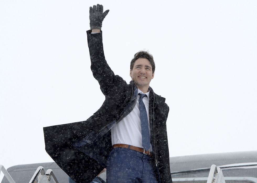 Il primo ministro canadese Justin Trudeau (46) prima di partire per Chicago, Ottawa, 7 febbraio 2018
(Ryan Remiorz/The Canadian Press via AP)