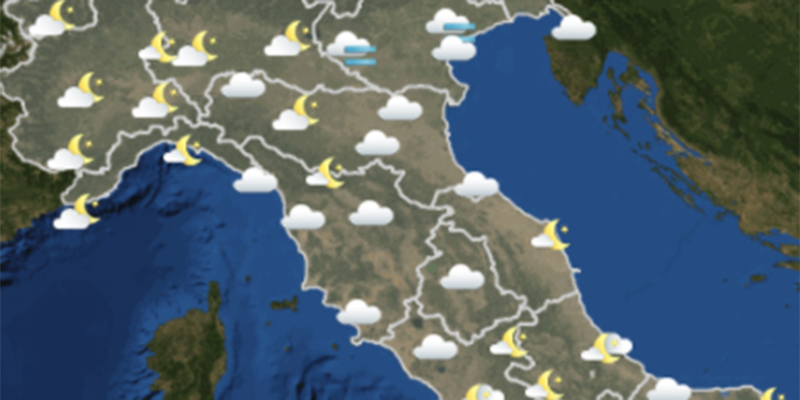 Le previsioni meteo per giovedì 8 febbraio