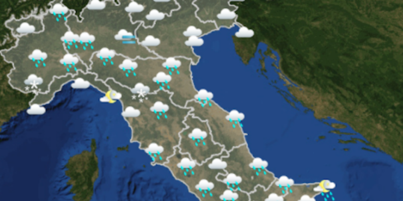 Le previsioni meteo di venerdì