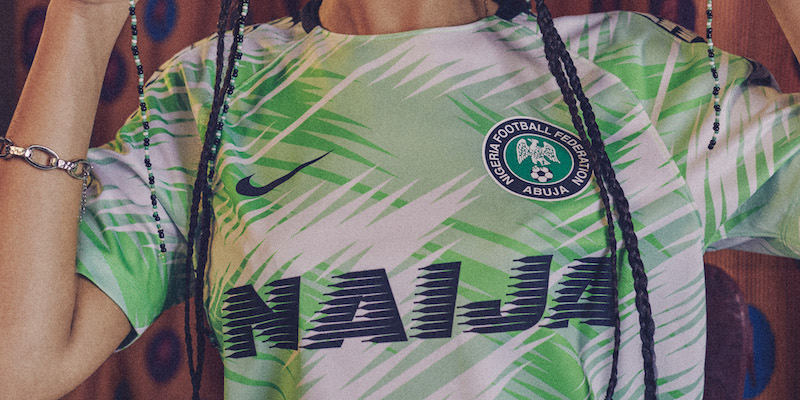 La maglia di allenamento della Nigeria disegnata da Nike per i Mondiali in Russia (Nike)