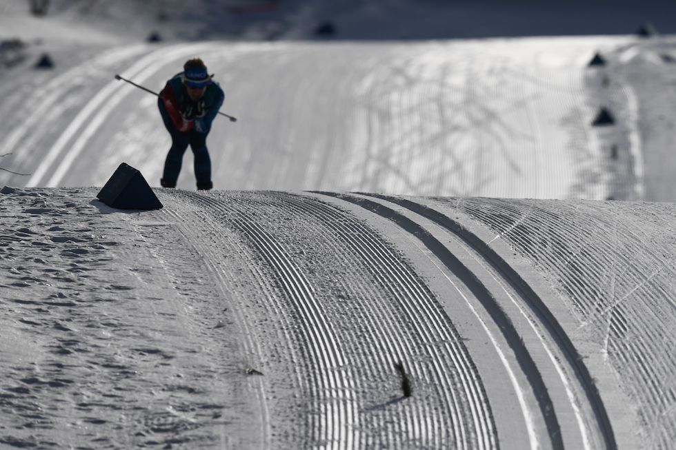 Un'atleta nella 10 chilometri di sci di fondo – 15 febbraio 2018
(FRANCK FIFE/AFP/Getty Images)