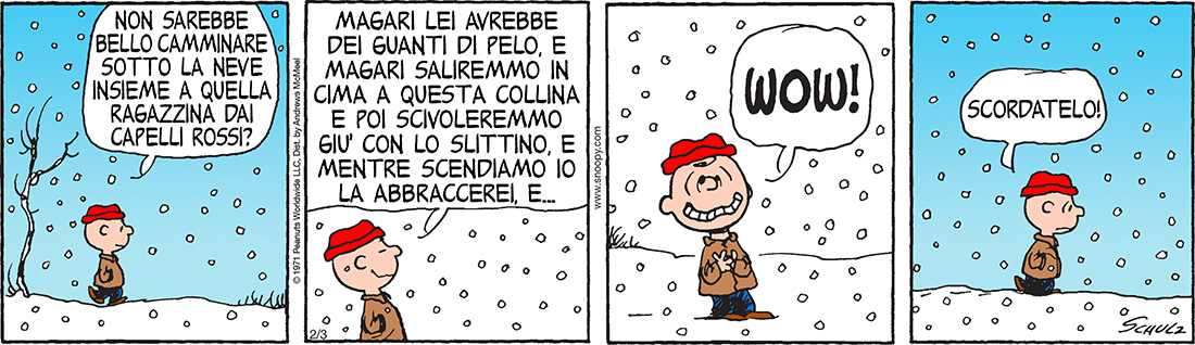 Peanuts 2018 febbraio 3
