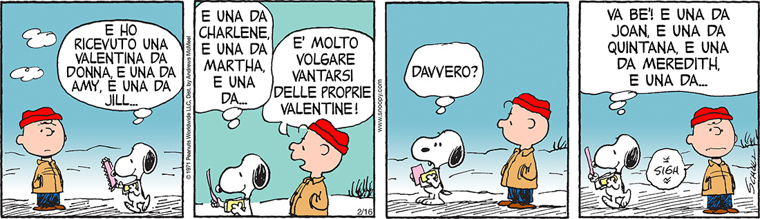 Peanuts 2018 febbraio 16