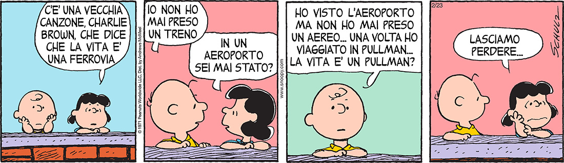 Peanuts 2018 febbraio 23