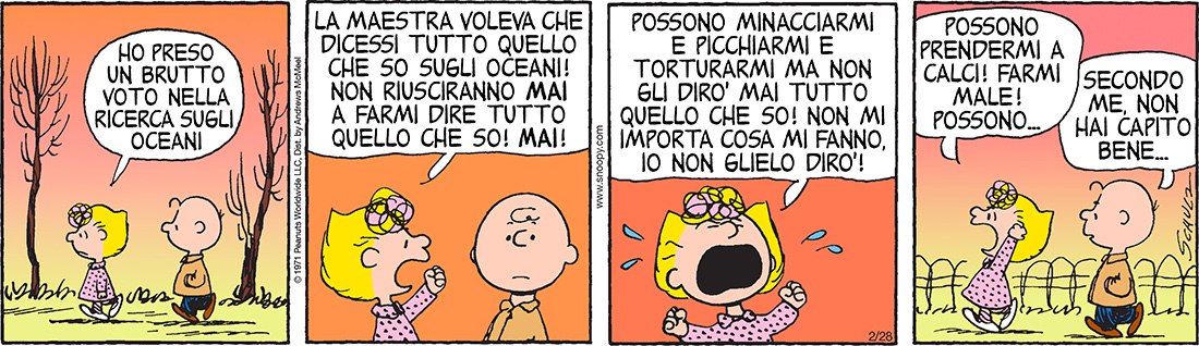 Peanuts 2018 febbraio 28