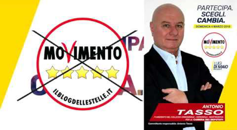 C’è un altro candidato del M5S condannato in primo grado, dice il Foglio: Antonio Tasso, del collegio uninominale Manfredonia-Cerignola