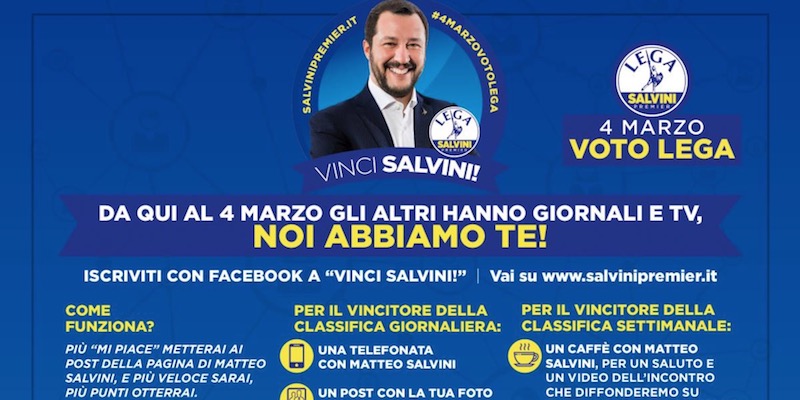 Potete vincere un caffè con Matteo Salvini (Volete?)