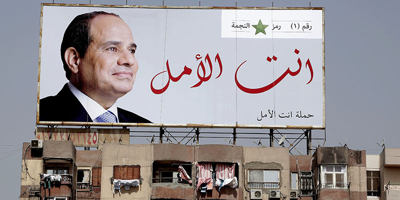 Un manifesto elettorale di Abdul Fattah al Sisi, Il Cairo, Egitto
(AP Photo/Nariman El-Mofty)