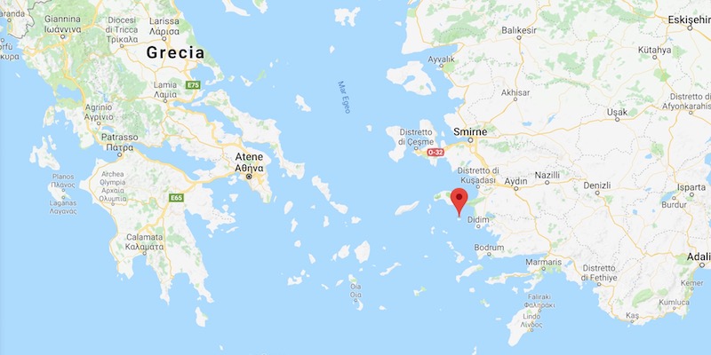 L'isola greca di Gaidaro si trova a sud di Samo