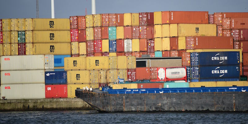 Container al porto di Anversa, in Belgio (EMMANUEL DUNAND/AFP/Getty Images)
