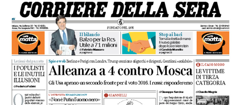 Le prime pagine di venerdì 16 marzo 2018