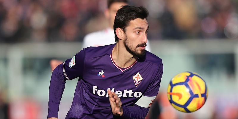 Davide Astori durante la partita di Serie A tra Fiorentina e Genoa giocata lo scorso dicembre a Firenze (Gabriele Maltinti/Getty Images)