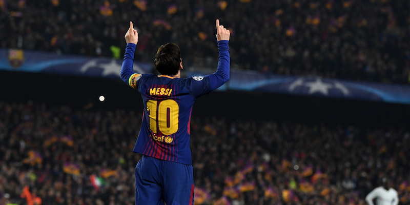 Il centesimo gol di Messi in Champions League