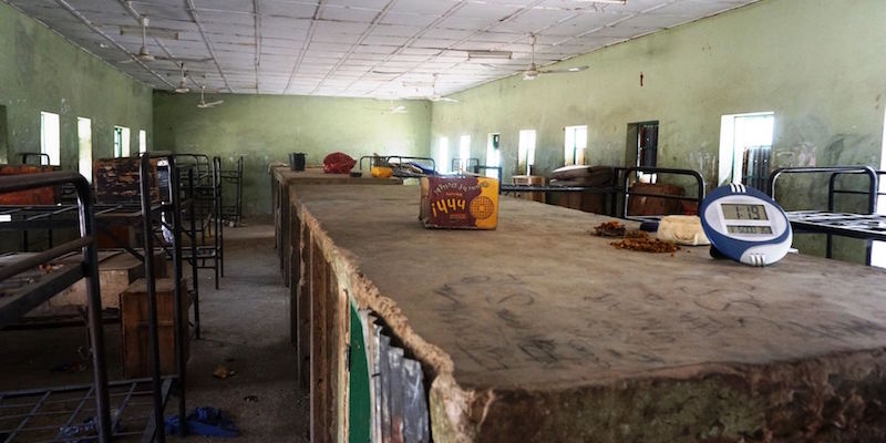 Il dormitorio dell'istituto tecnico e scientifico di Dapchi dopo l'attacco (AMINU ABUBAKAR/AFP/Getty Images)
