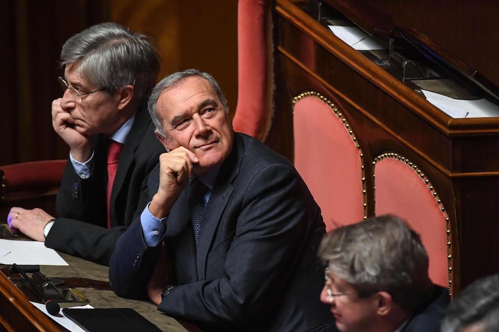 Pietro Grasso nell'aula del Senato – Roma, 23 marzo 2018
(ANSA/ALESSANDRO DI MEO)