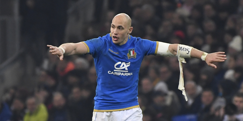 Sergio Parisse, capitano dell'Italia, durante la partita del Sei Nazioni contro la Francia (CHRISTOPHE SIMON/AFP/Getty Images)