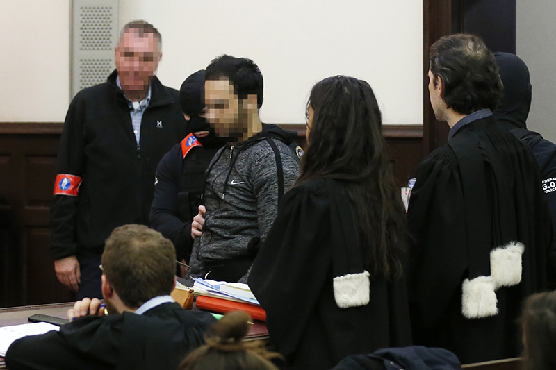 Salah Abdeslam in tribunale a Bruxelles, 8 febbraio 2018
(FRANCOIS LENOIR/AFP/Getty Images)