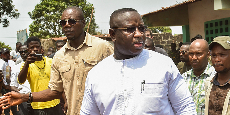 Julius Maada Bio a Freetown, 31 marzo 2018 (ISSOUF SANOGO/AFP/Getty Images)