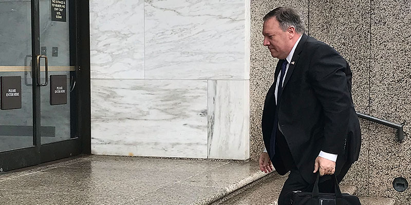 Mike Pompeo a Washington, 25 aprile 2018 (Mark Wilson/Getty Images)