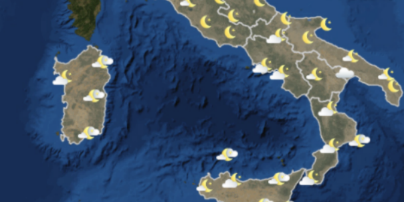 Le previsioni meteo per lunedì 9 aprile