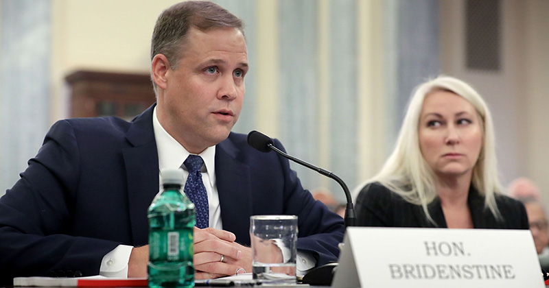 Jim Bridenstine, durante l'audizione al Senato dello scorso novembre (Chip Somodevilla/Getty Images)